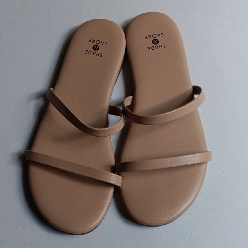 SHADE  & SHORE WOMEN' S TAN SANDALS